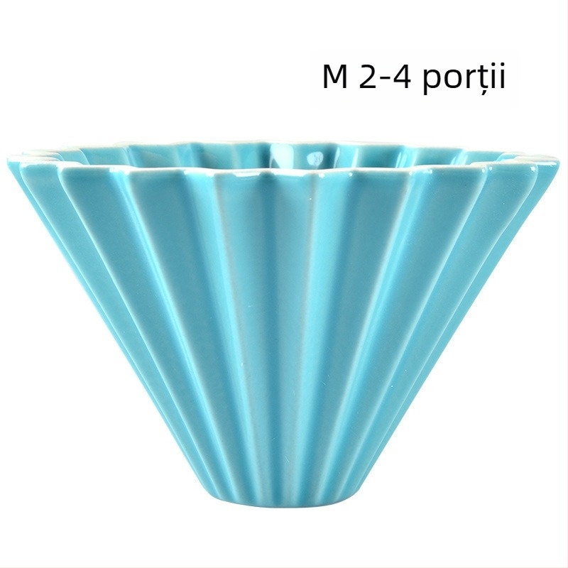 Origami filtru ceramic pentru cafea cu bază – filtru portabil pentru preparare prin pour-over