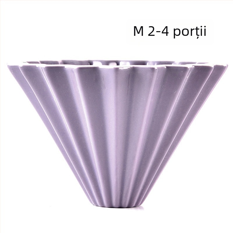 Origami filtru ceramic pentru cafea cu bază – filtru portabil pentru preparare prin pour-over