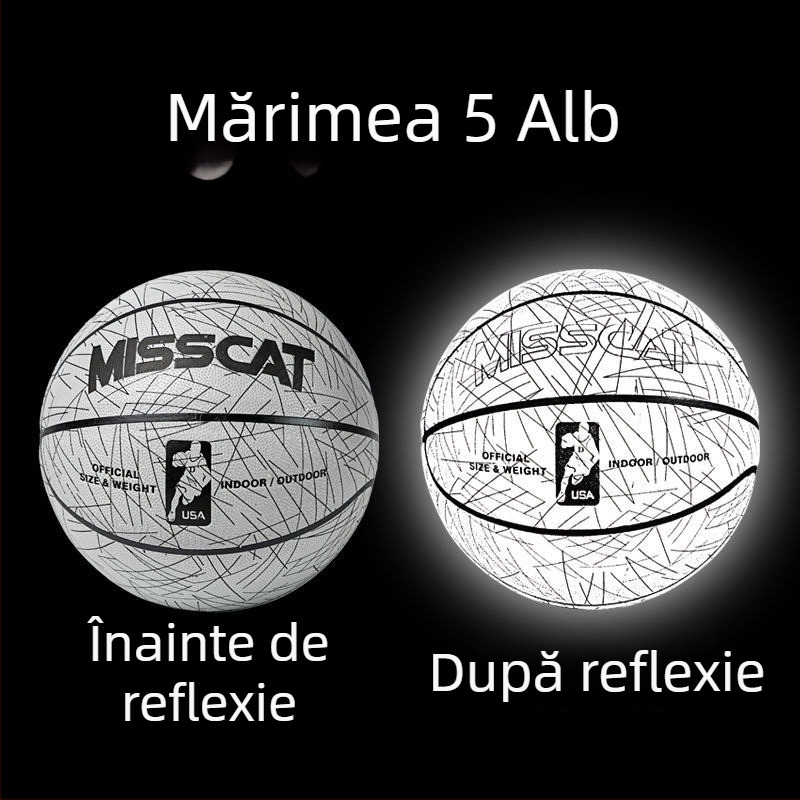 Dimensiune 5, baschet reflexiv pentru copii pentru antrenament în grădiniță – PU absorbant de umiditate, piele moale, gravare personalizată