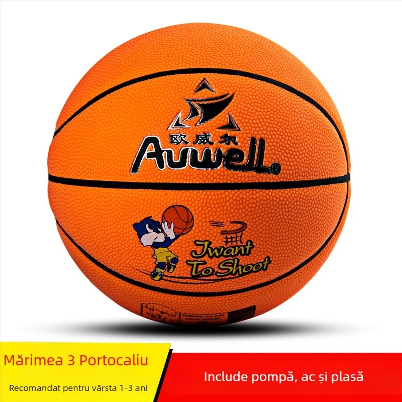 Dimensiune 5, baschet reflexiv pentru copii pentru antrenament în grădiniță – PU absorbant de umiditate, piele moale, gravare personalizată