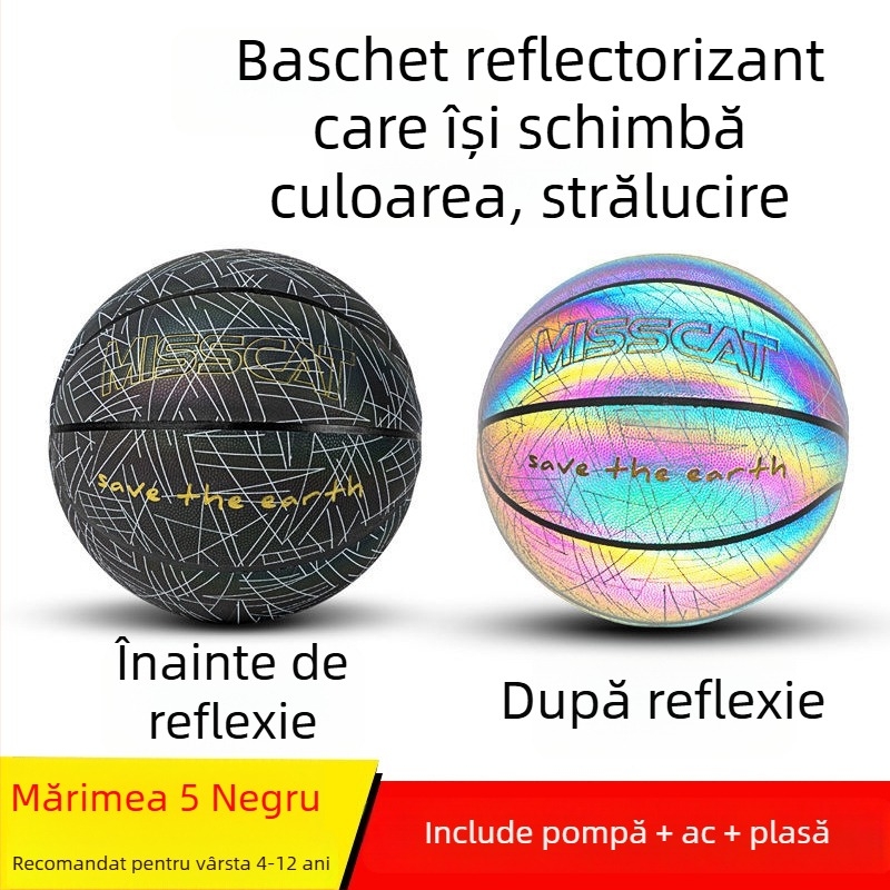 Dimensiune 5, baschet reflexiv pentru copii pentru antrenament în grădiniță – PU absorbant de umiditate, piele moale, gravare personalizată