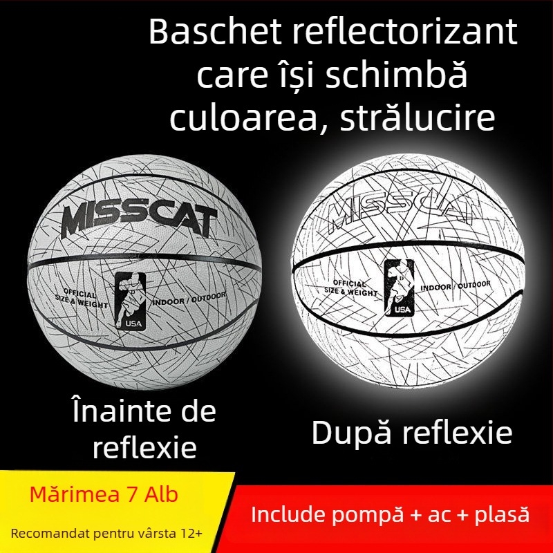 Dimensiune 5, baschet reflexiv pentru copii pentru antrenament în grădiniță – PU absorbant de umiditate, piele moale, gravare personalizată