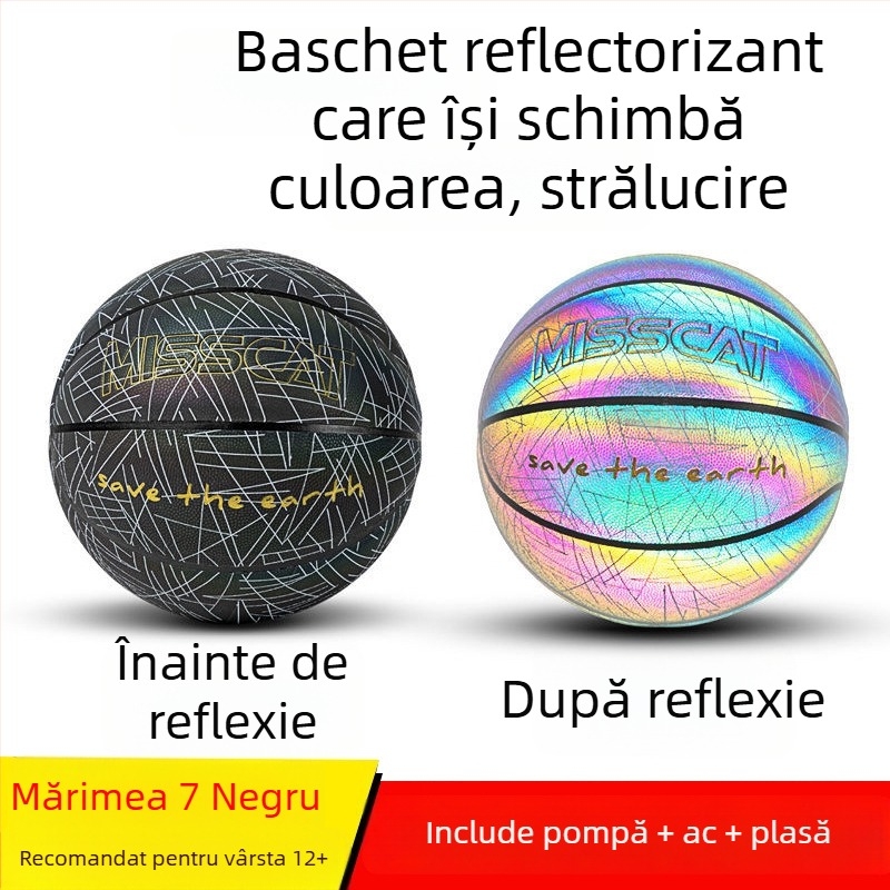 Dimensiune 5, baschet reflexiv pentru copii pentru antrenament în grădiniță – PU absorbant de umiditate, piele moale, gravare personalizată