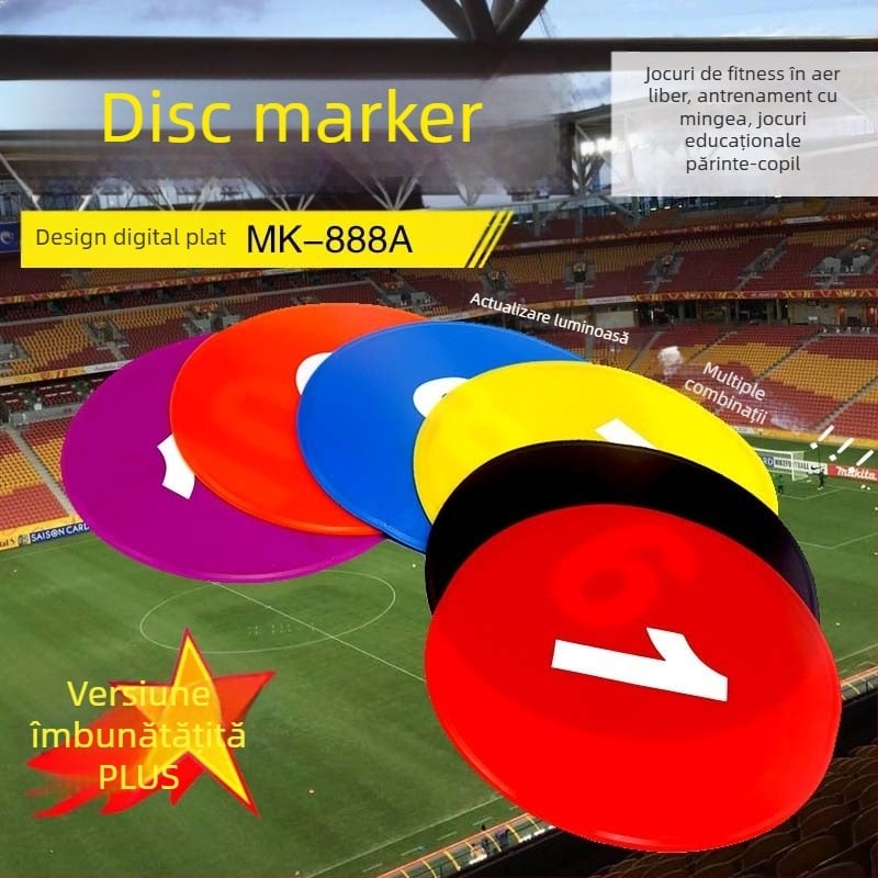 Covor digital de 23 cm cu repere și litere, antiderapant pentru antrenament de fotbal în grădiniță și obstacole senzoriale