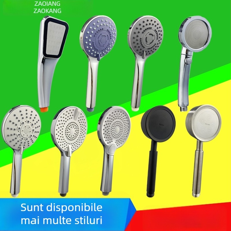 Zaokang cap de duș manual cu presiune, duș cu orificii fine, design talie îngustă, filtru din oțel inoxidabil 304