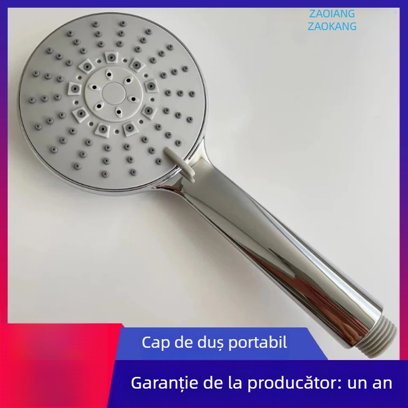 Zaokang cap de duș manual cu presiune, duș cu orificii fine, design talie îngustă, filtru din oțel inoxidabil 304