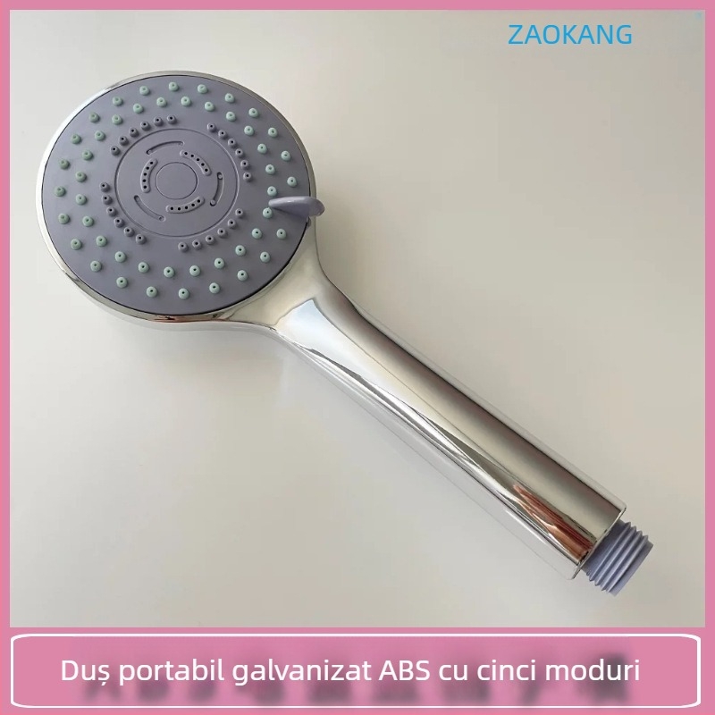 Zaokang cap de duș manual cu presiune, duș cu orificii fine, design talie îngustă, filtru din oțel inoxidabil 304