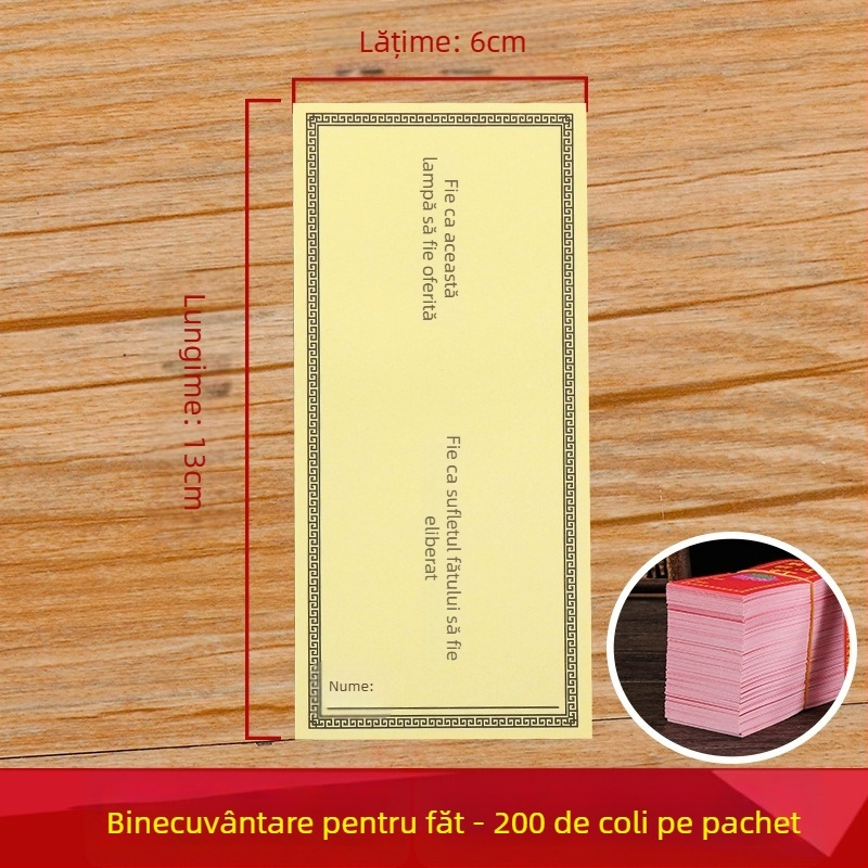 Set de hârtie colorată pentru lampi budiste, hârtie de merite și ofrande, lampă cu lotus, accesorii pentru ritualuri