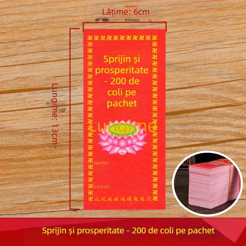 Set de hârtie colorată pentru lampi budiste, hârtie de merite și ofrande, lampă cu lotus, accesorii pentru ritualuri