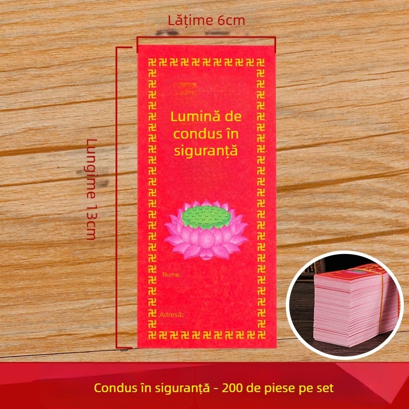 Set de hârtie colorată pentru lampi budiste, hârtie de merite și ofrande, lampă cu lotus, accesorii pentru ritualuri