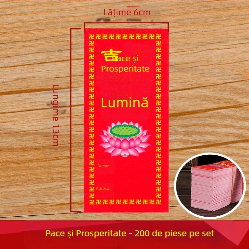 Set de hârtie colorată pentru lampi budiste, hârtie de merite și ofrande, lampă cu lotus, accesorii pentru ritualuri