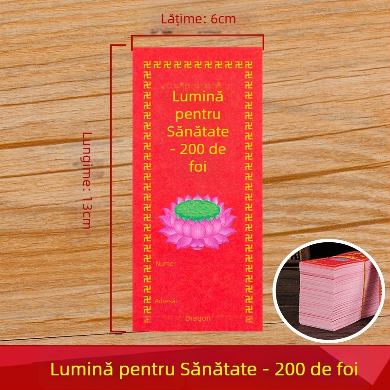 Set de hârtie colorată pentru lampi budiste, hârtie de merite și ofrande, lampă cu lotus, accesorii pentru ritualuri