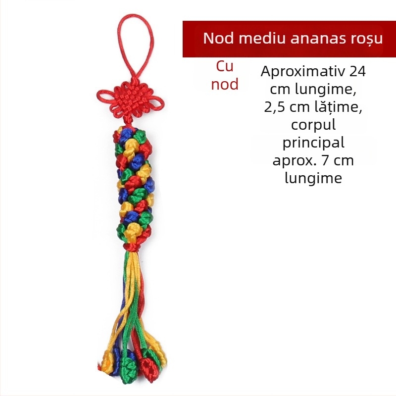 Pandantiv pentru mașină, nod diamant, nod rotativ colorat, nod chinezesc norocos, realizat manual