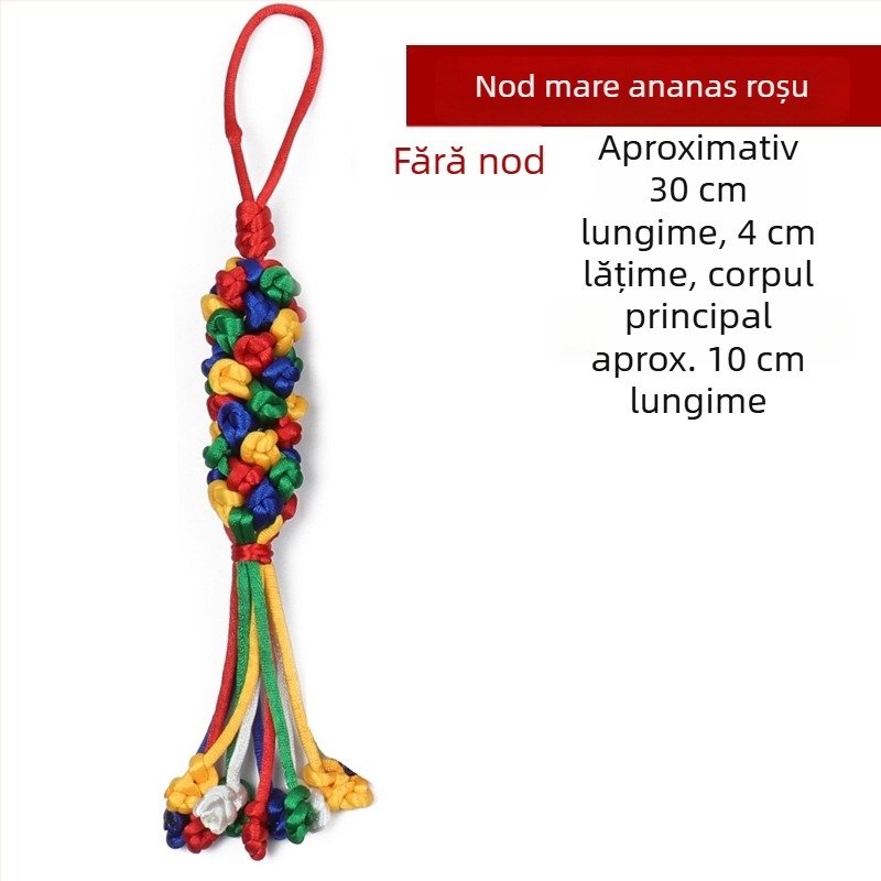 Pandantiv pentru mașină, nod diamant, nod rotativ colorat, nod chinezesc norocos, realizat manual