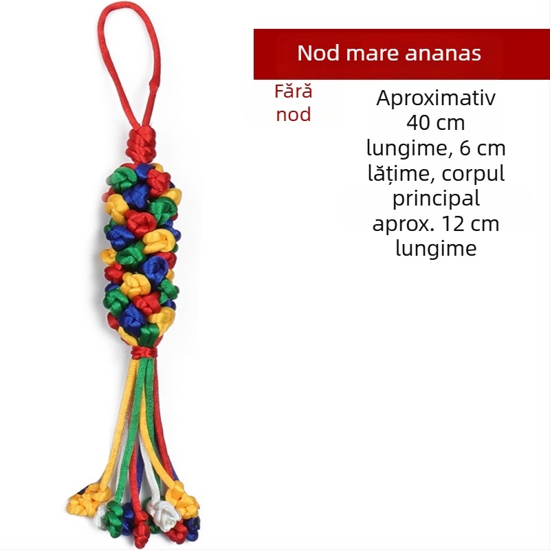 Pandantiv pentru mașină, nod diamant, nod rotativ colorat, nod chinezesc norocos, realizat manual