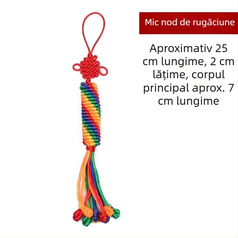 Pandantiv pentru mașină, nod diamant, nod rotativ colorat, nod chinezesc norocos, realizat manual