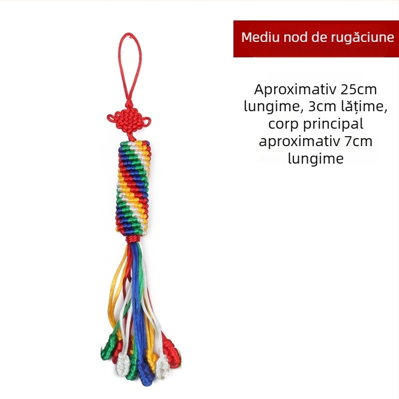 Pandantiv pentru mașină, nod diamant, nod rotativ colorat, nod chinezesc norocos, realizat manual