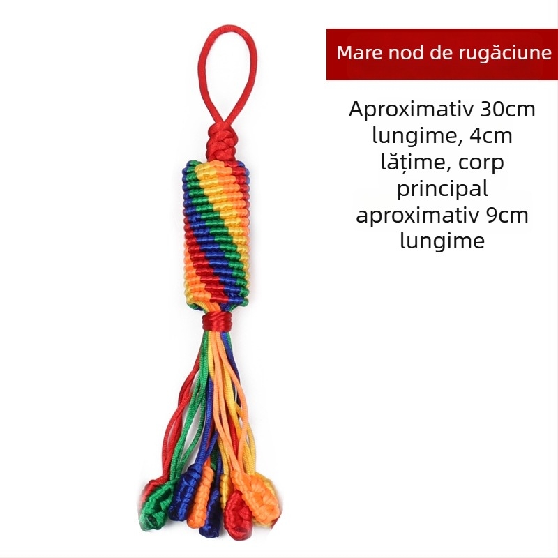 Pandantiv pentru mașină, nod diamant, nod rotativ colorat, nod chinezesc norocos, realizat manual
