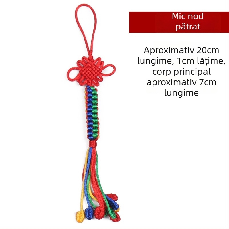 Pandantiv pentru mașină, nod diamant, nod rotativ colorat, nod chinezesc norocos, realizat manual
