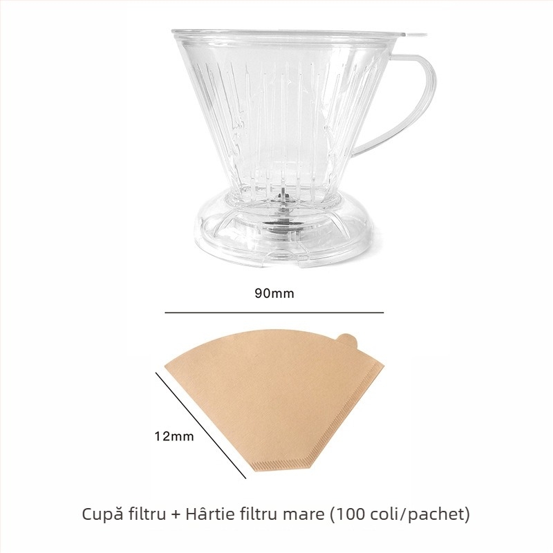 Cană de filtrare V60 cu întrerupător, fără filtru de hârtie, pentru ceai și cafea