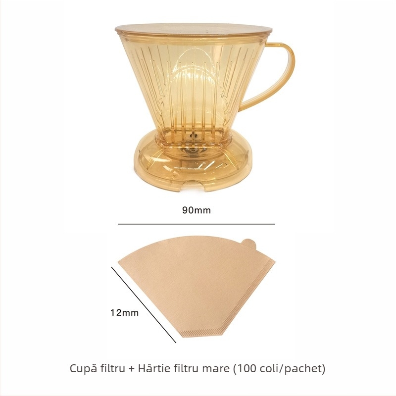 Cană de filtrare V60 cu întrerupător, fără filtru de hârtie, pentru ceai și cafea