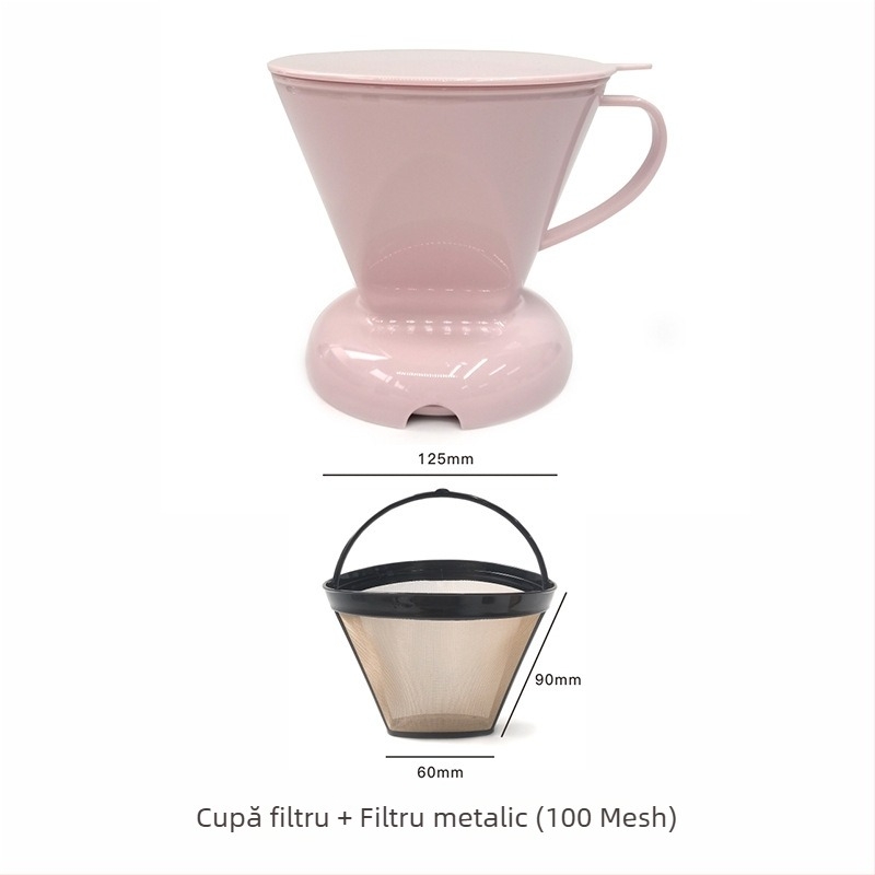 Cană de filtrare V60 cu întrerupător, fără filtru de hârtie, pentru ceai și cafea