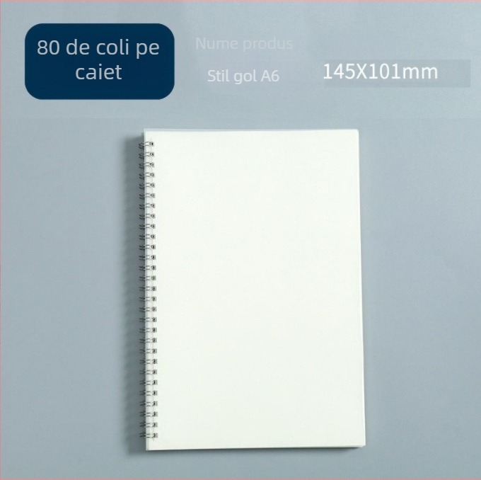 Caiet spiral cu grilă, format B5, caiet de clasă în stil Insta pentru liceeni și studenți