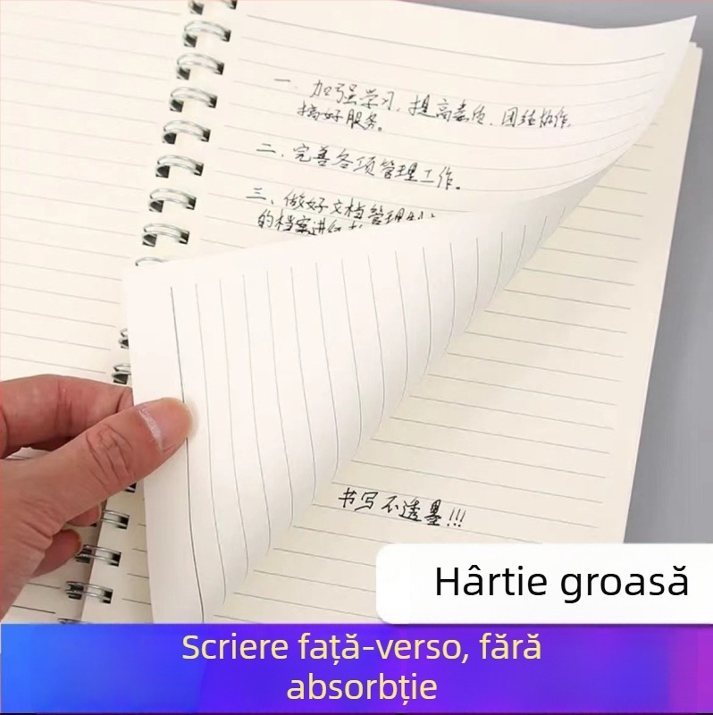 Caiet spiral cu grilă, format B5, caiet de clasă în stil Insta pentru liceeni și studenți
