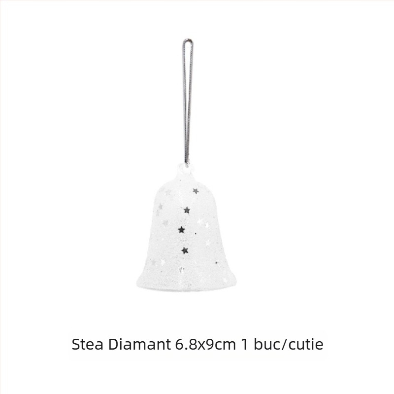 Pandantiv de Crăciun din cristal, cu fulgi de zăpadă, clopot diamant, stea, casă de zăpadă și bilă de sticlă