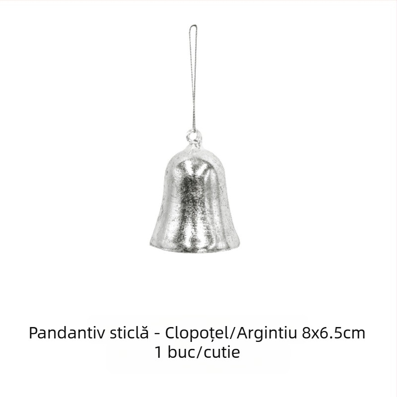 Pandantiv de Crăciun din cristal, cu fulgi de zăpadă, clopot diamant, stea, casă de zăpadă și bilă de sticlă