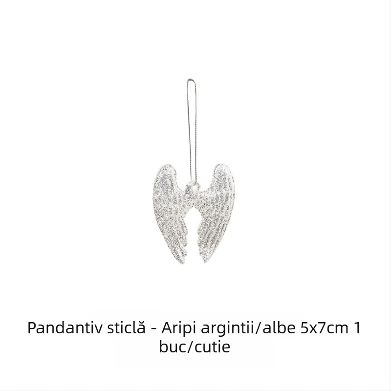 Pandantiv de Crăciun din cristal, cu fulgi de zăpadă, clopot diamant, stea, casă de zăpadă și bilă de sticlă