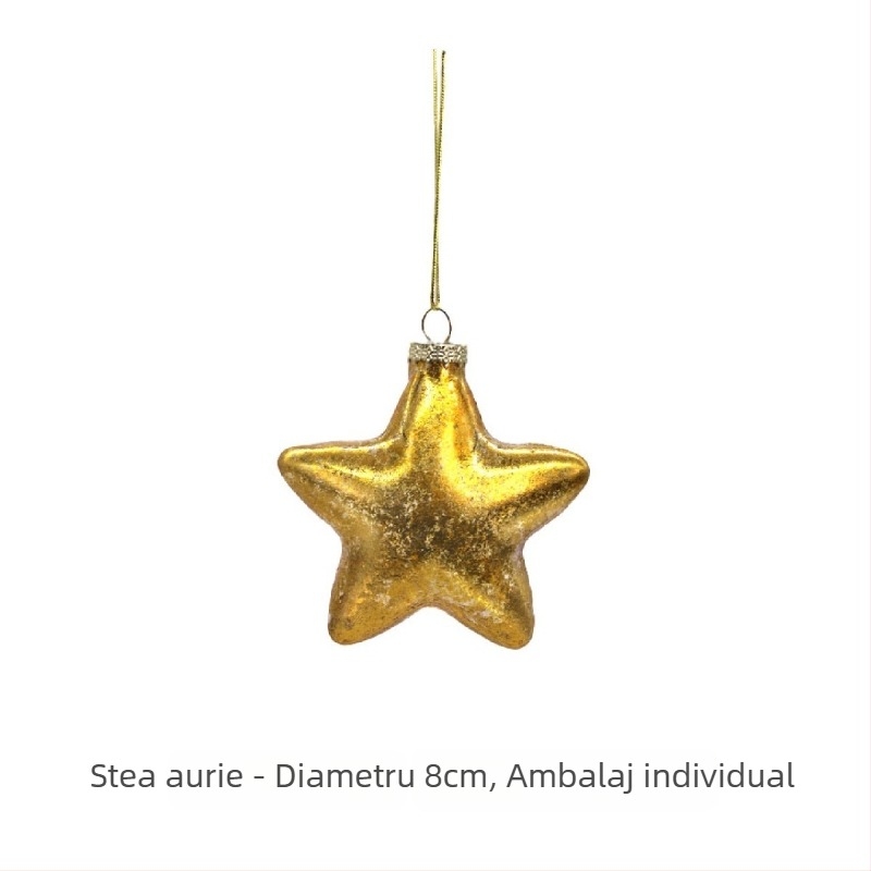 Pandantiv de Crăciun din cristal, cu fulgi de zăpadă, clopot diamant, stea, casă de zăpadă și bilă de sticlă