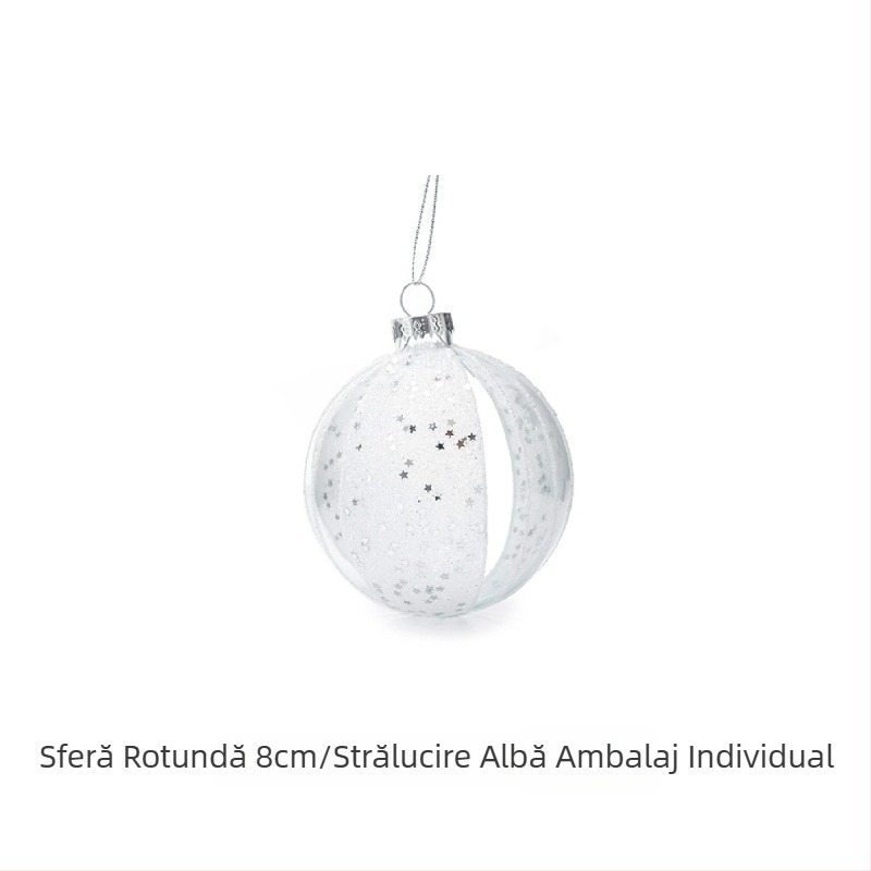Pandantiv de Crăciun din cristal, cu fulgi de zăpadă, clopot diamant, stea, casă de zăpadă și bilă de sticlă