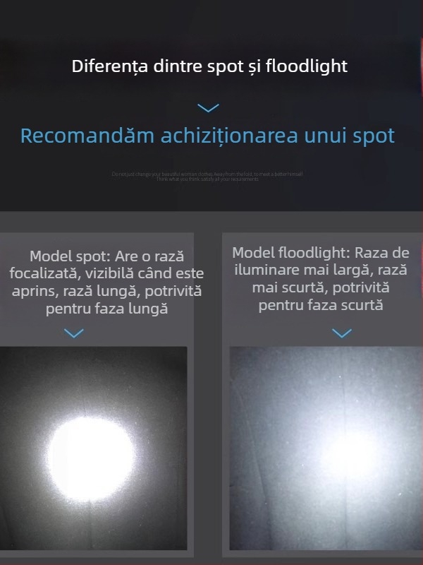 Far frontal LED extern ultra-luminos pentru biciclete electrice și vehicule electrice cu trei roți, 12V pentru plimbări de noapte