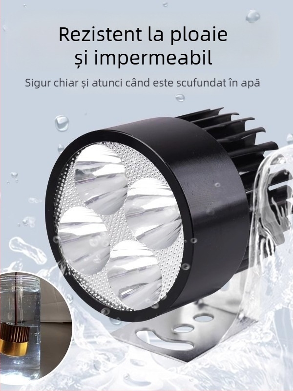 Far frontal LED extern ultra-luminos pentru biciclete electrice și vehicule electrice cu trei roți, 12V pentru plimbări de noapte