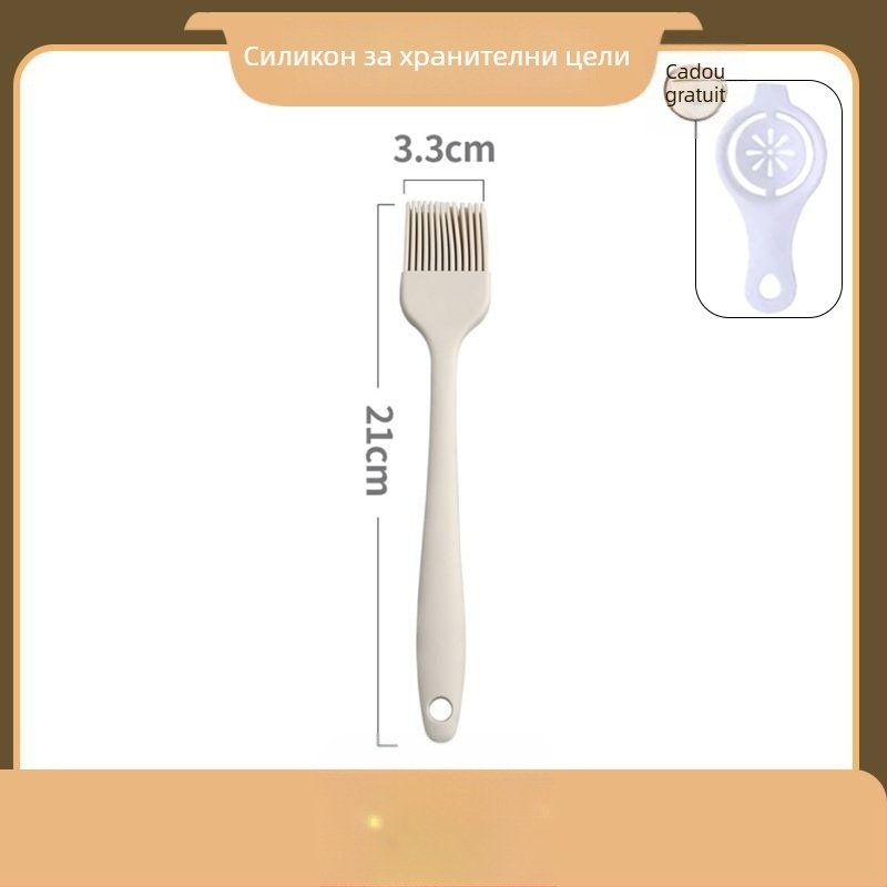 Set de 7 piese din silicon alimentar pentru coacere, rezistent la temperaturi înalte: spatulă, pensulă pentru uns, tel pentru ouă, clips pentru alimente, lingură de bucătărie