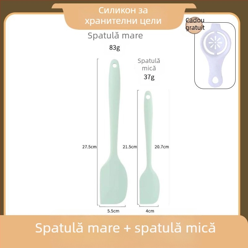 Set de 7 piese din silicon alimentar pentru coacere, rezistent la temperaturi înalte: spatulă, pensulă pentru uns, tel pentru ouă, clips pentru alimente, lingură de bucătărie