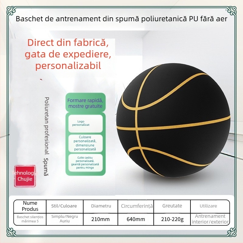 Baschet PU greu, replică la scară 1:1, pentru copii și tineri, antrenament profesional, ricochet extrem de mare, densitate înaltă, utilizare silențioasă, 24 cm