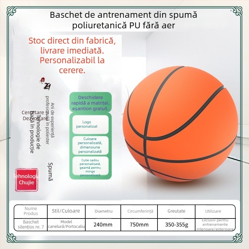 Baschet PU greu, replică la scară 1:1, pentru copii și tineri, antrenament profesional, ricochet extrem de mare, densitate înaltă, utilizare silențioasă, 24 cm