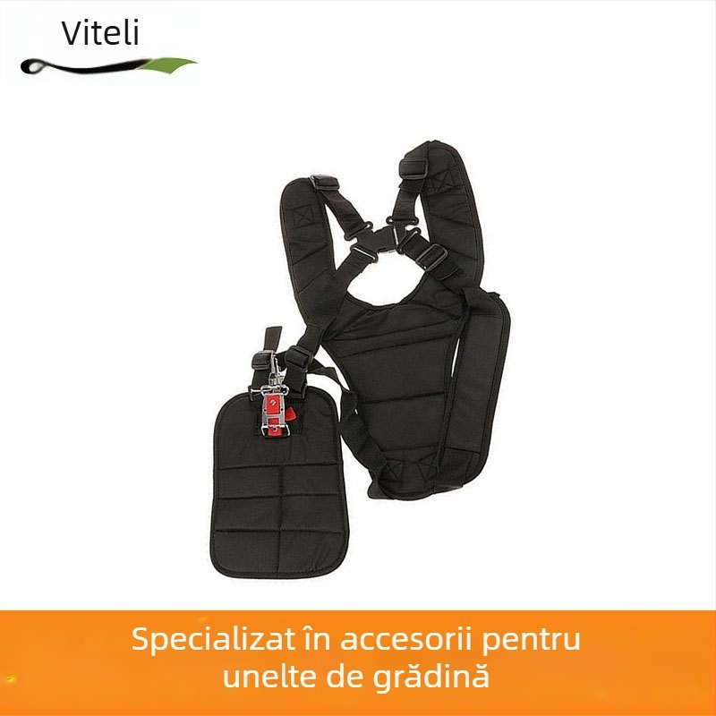 Bretea dublă de umăr pentru mașina de tuns iarba și trimmer, bretea portabilă multifuncțională pentru un singur umăr