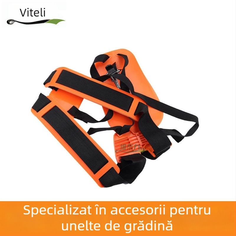 Bretea dublă de umăr pentru mașina de tuns iarba și trimmer, bretea portabilă multifuncțională pentru un singur umăr