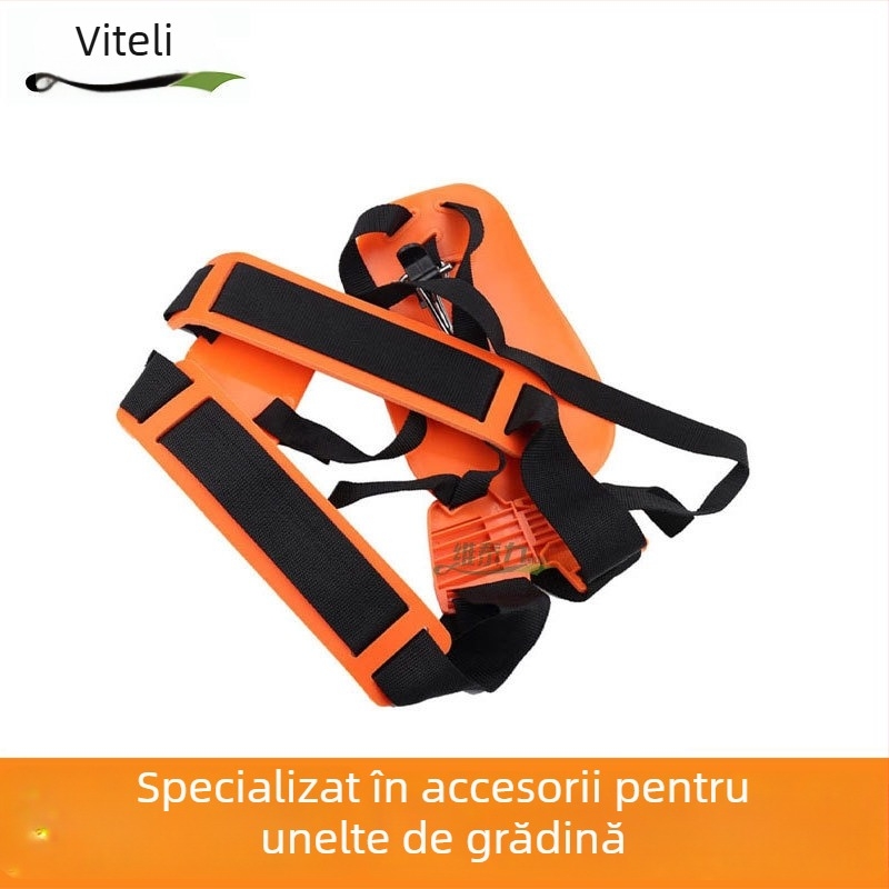 Bretea dublă de umăr pentru mașina de tuns iarba și trimmer, bretea portabilă multifuncțională pentru un singur umăr
