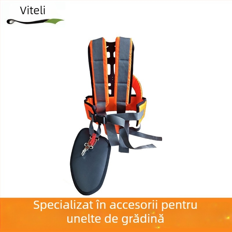 Bretea dublă de umăr pentru mașina de tuns iarba și trimmer, bretea portabilă multifuncțională pentru un singur umăr