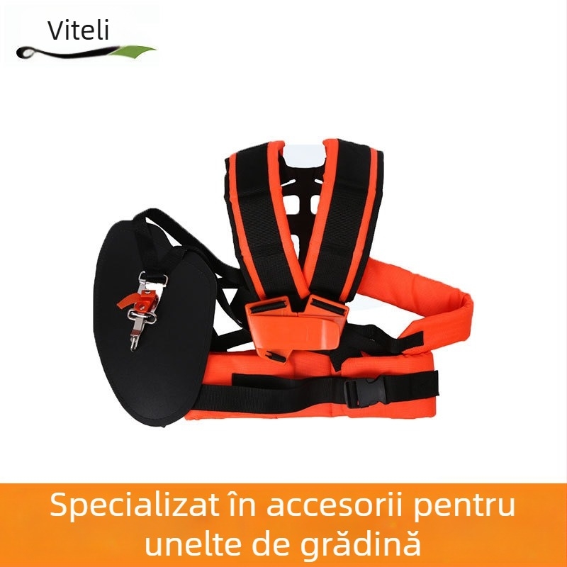 Bretea dublă de umăr pentru mașina de tuns iarba și trimmer, bretea portabilă multifuncțională pentru un singur umăr