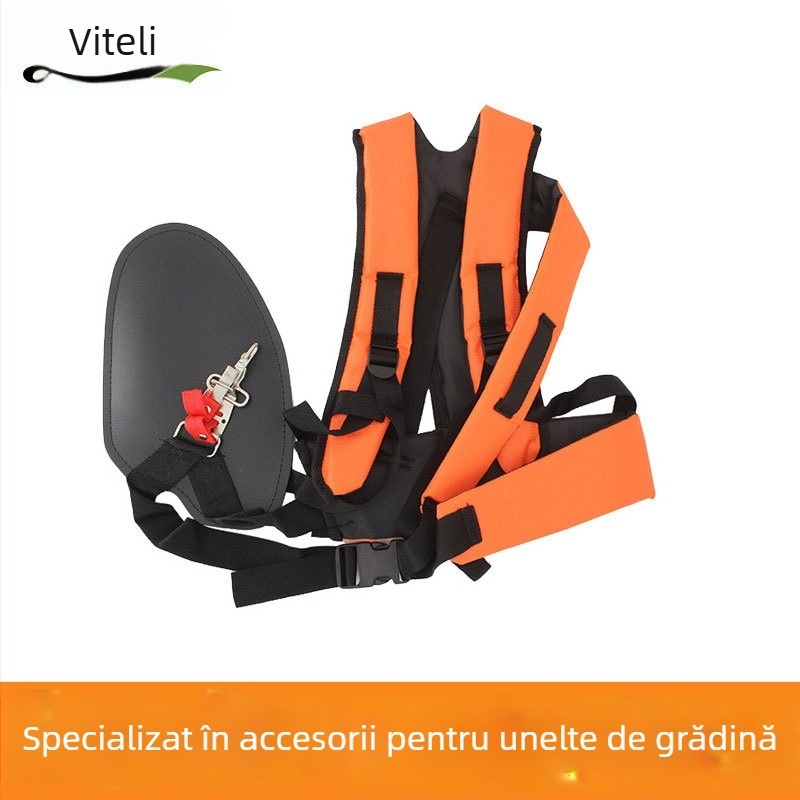 Bretea dublă de umăr pentru mașina de tuns iarba și trimmer, bretea portabilă multifuncțională pentru un singur umăr