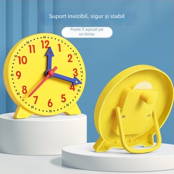 Model de ceas pentru școala primară, instrument esențial pentru învățarea citirii timpului pentru clasele I–II.