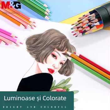 Morning&Light Set de creioane colorate – creioane pe bază de ulei pentru elevi, pentru desen, ștergibile și solubile în apă