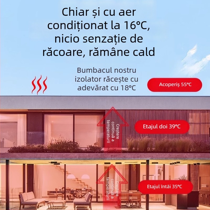 Placă izolatoare autoadezivă pentru acoperișuri și spații solare – izolație termică, impermeabilă, rezistentă la temperaturi înalte
