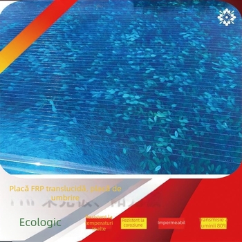 Panouri translucide albastre pentru lumină solară, panouri de umbrire și protecție împotriva ploilor, plăci din rășină semi‑transparente pentru garaje și sere