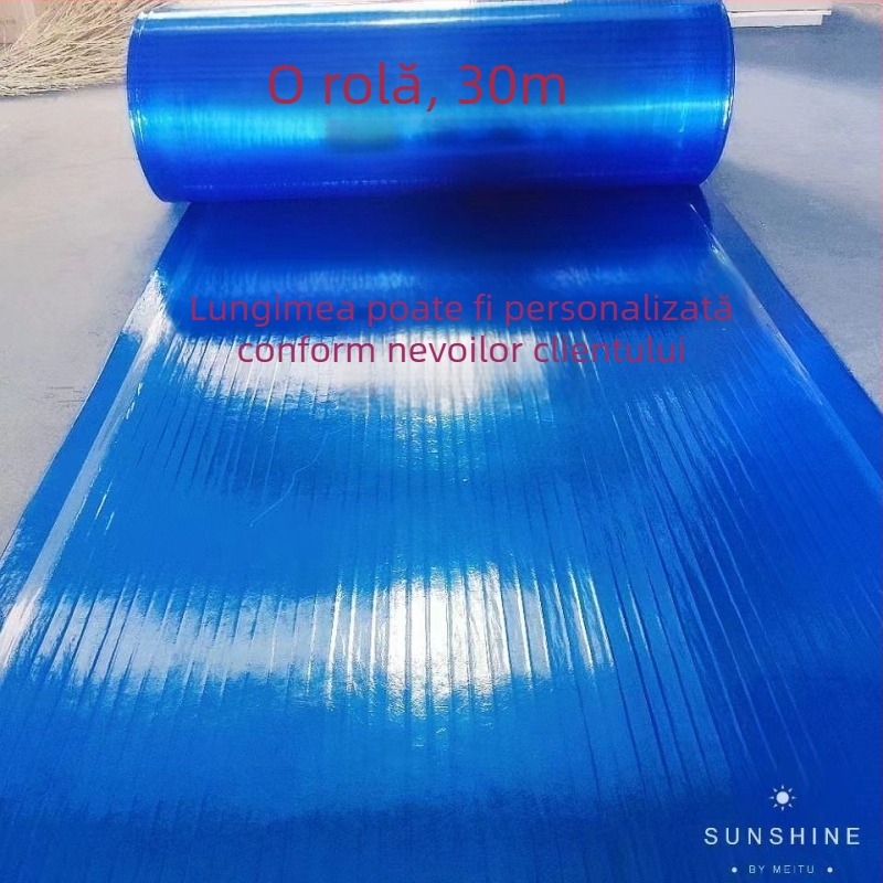 Panouri translucide albastre pentru lumină solară, panouri de umbrire și protecție împotriva ploilor, plăci din rășină semi‑transparente pentru garaje și sere